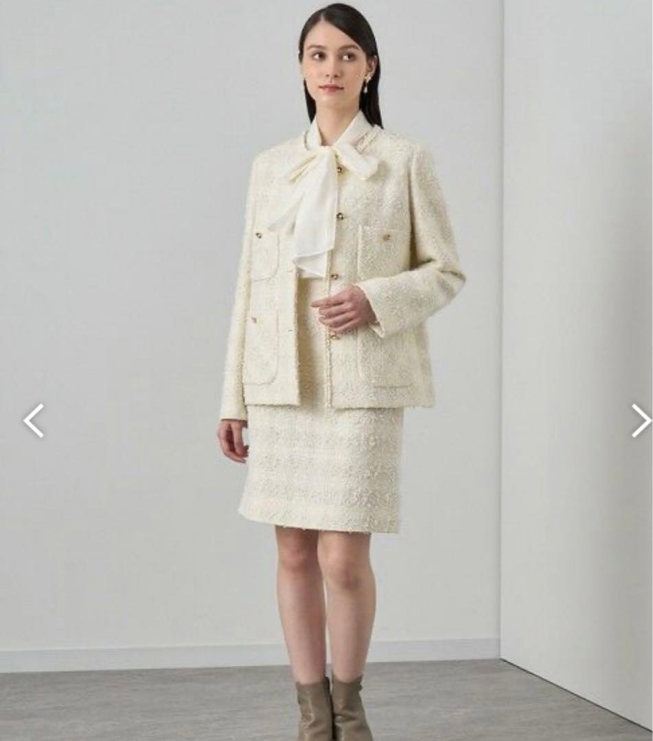 【Sky Lani】新品　2024 秋冬アイボリー タイトスカート