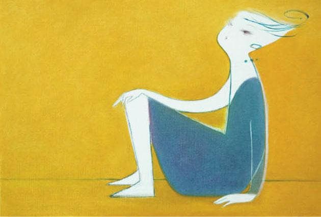 油絵 菅家令子 絵 絵画 インテリア 額付(黒) F4-071612 人物 女性