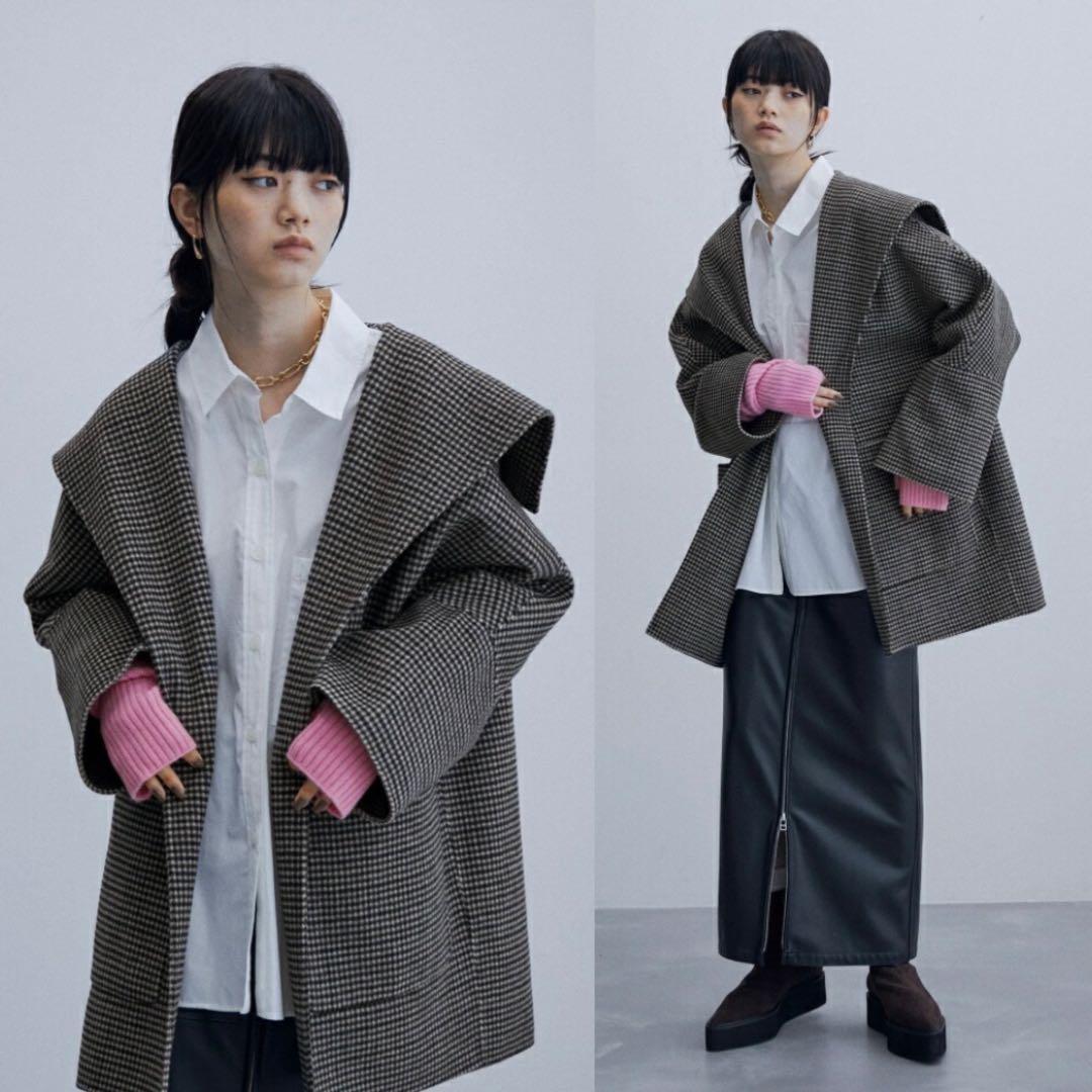 アダムエロペ Super120'sウールリバーハーフコート