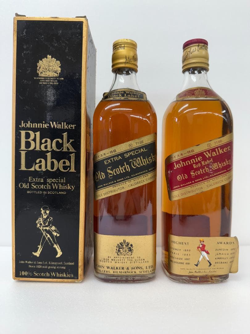 ジョニーウォーカー レッドラベル＆ブラックラベルのセット 古酒