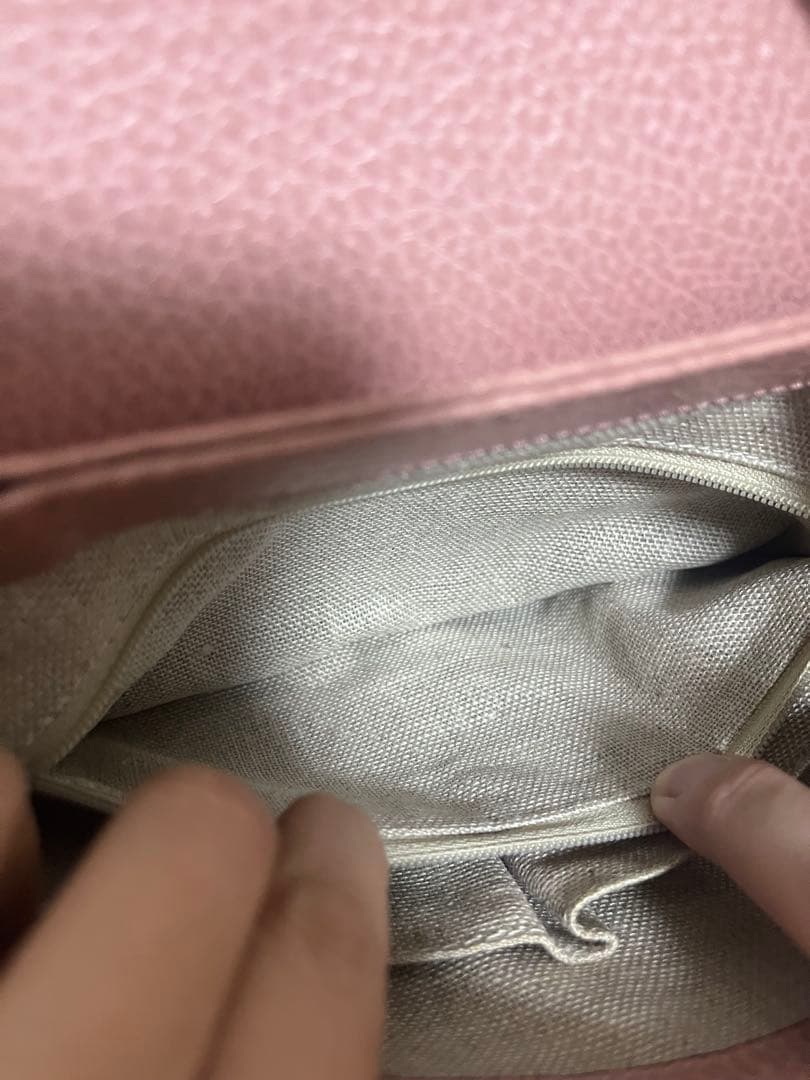 GUCCI ピンク レザー ハンドバッグ