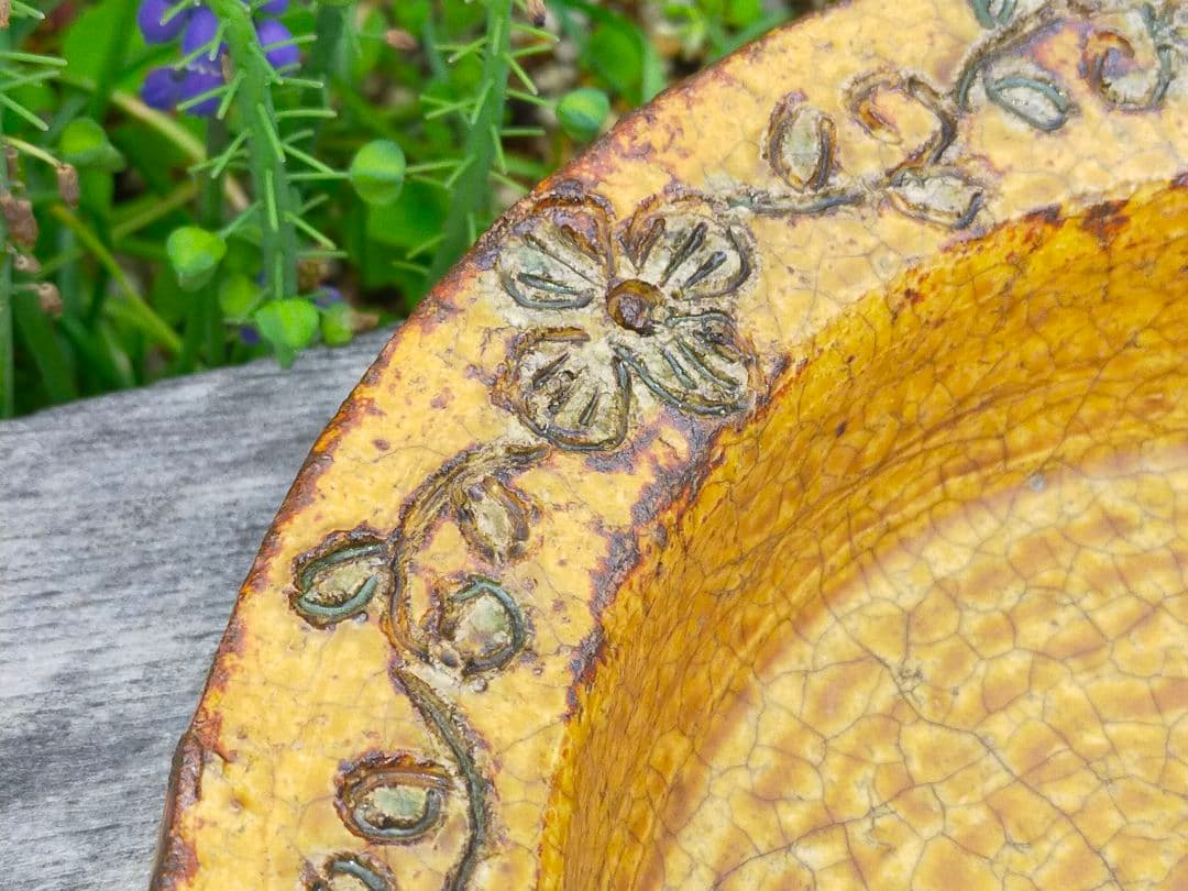 ♥時代 黃瀬戸 鉢 無傷 骨董 古玩 中国 レトロ アンティーク