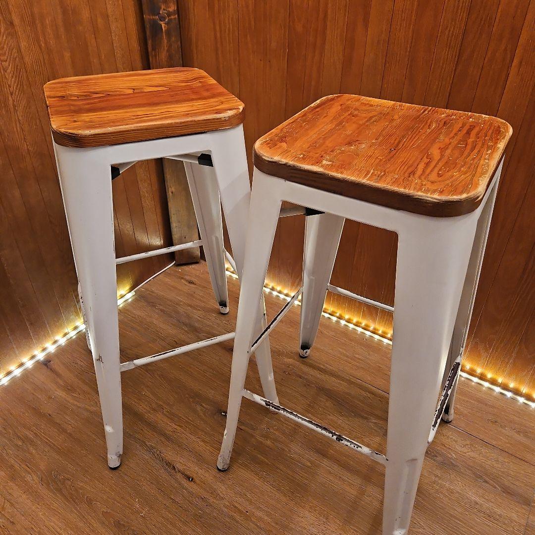 ２脚セット スタッキングスツール ヴィンテージスツール カウンターチェア