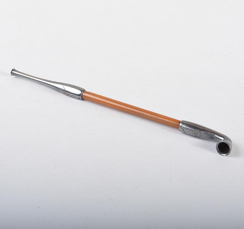 時代提げ物 唐絹 喫煙具 煙草入 煙管入 寿雄刻 煙管 キセル V