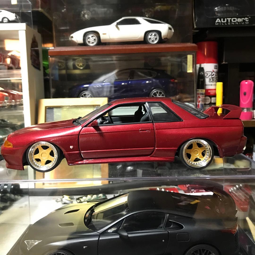 1/18京商製スカイライン GTR ミニカー 赤カスタム