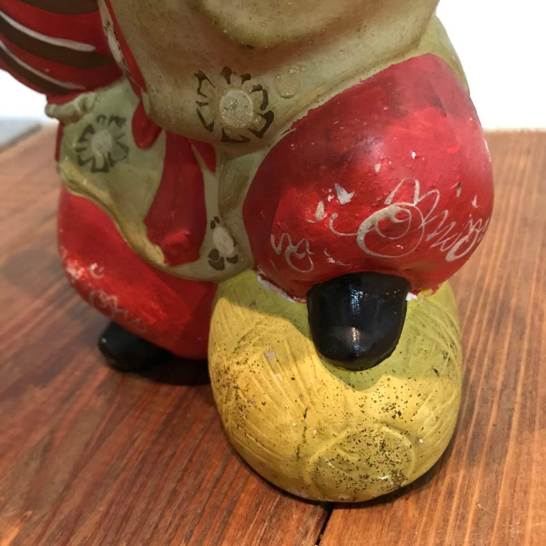 美品 年代物 陶器 恵比寿さま 縁起物 置物 オブジェ