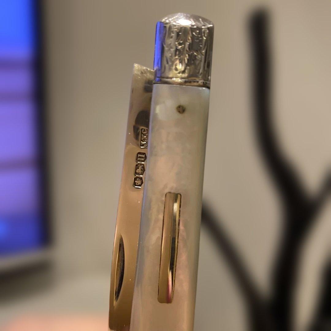 シェフィールド・ナイフ、高級銀製フルーツナイフ（J.Y.C製