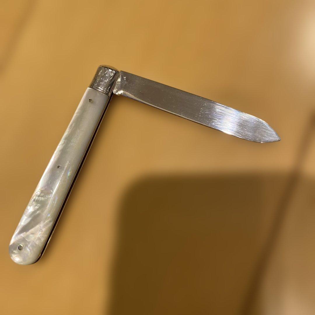 シェフィールド・ナイフ、高級銀製フルーツナイフ（J.Y.C製