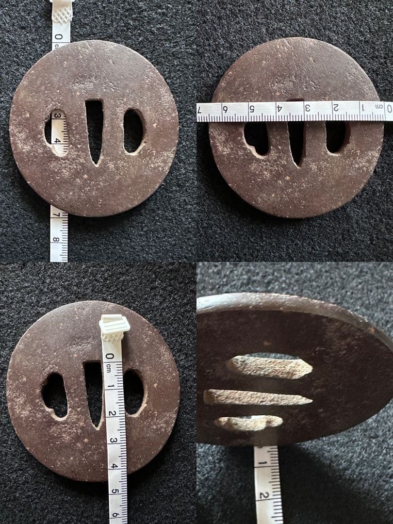 時代武具　鍔 鉄地銅地鍔四点セット　江戸時代　鐔