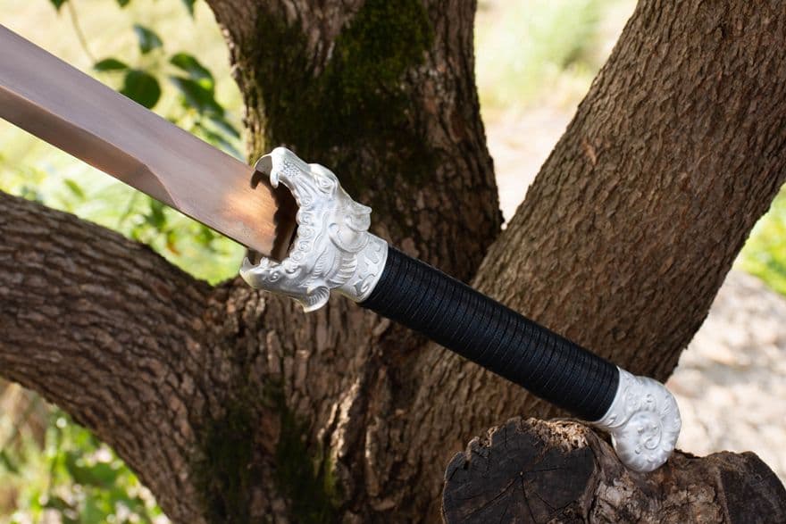 雪紋金単刀 武具　刀装具　日本刀　模造刀