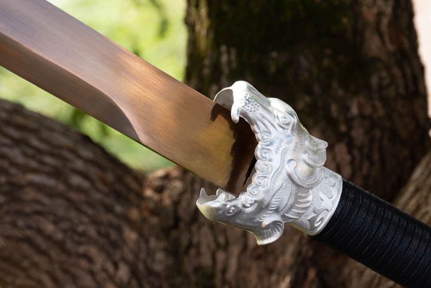 雪紋金単刀 武具　刀装具　日本刀　模造刀