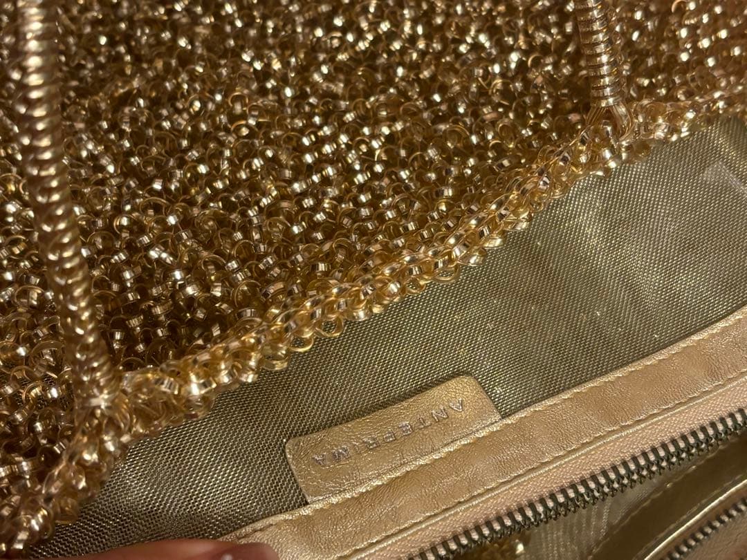 Anteprima ゴールド アンテプリマ リボンモチーフワイヤーバッグ 美品