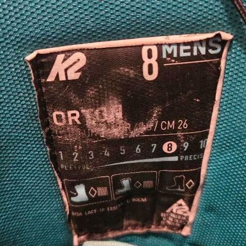 K2 ORTON 26cm メンズスノーボードブーツ