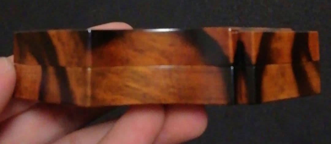 鈴木松栄三代　加州漆芸　黒柿　蔦蒔絵　扇面　香合　共布　栞付　茶道具