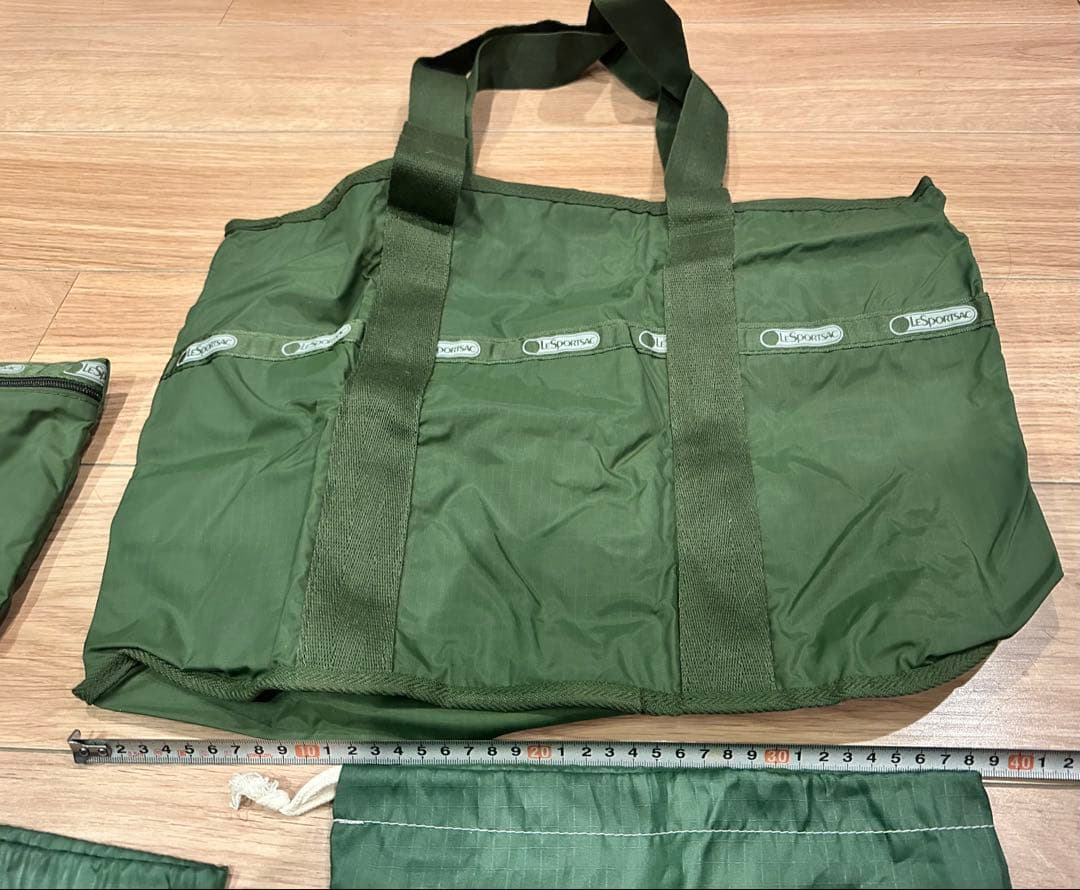 LeSportsac ビンテージ オリーブグリーン 折りたたみ トラベルバッグ