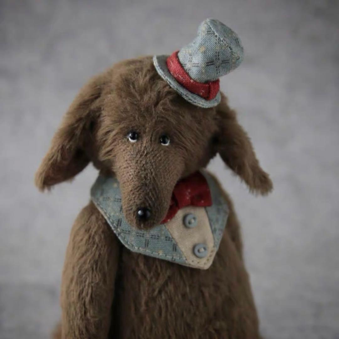 優雅な紳士ワンワン アーティストベア 海外作家様 ハンドメイド