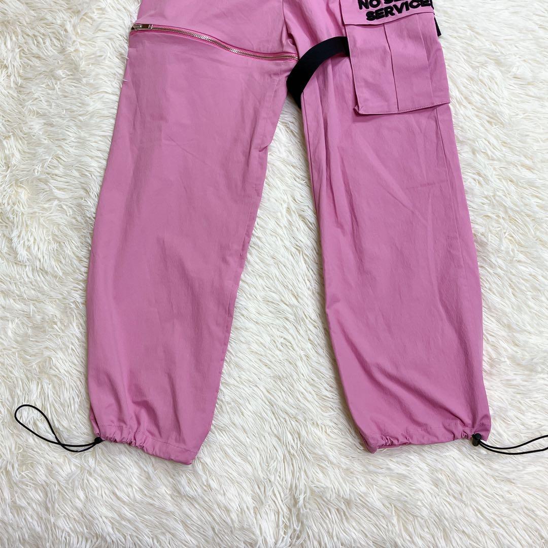 ✨美品✨　FR2 梅　カーゴパンツ　ジッパー　ベルト　ドローコード　ピンク