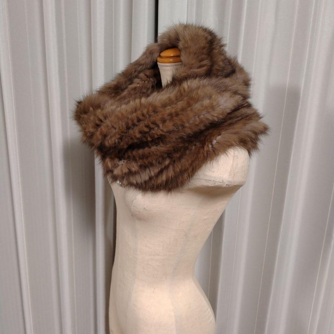 美品✩ムーンバット社✩ファビオラ✩ロシアンセーブル✩スヌード✩ファースヌード