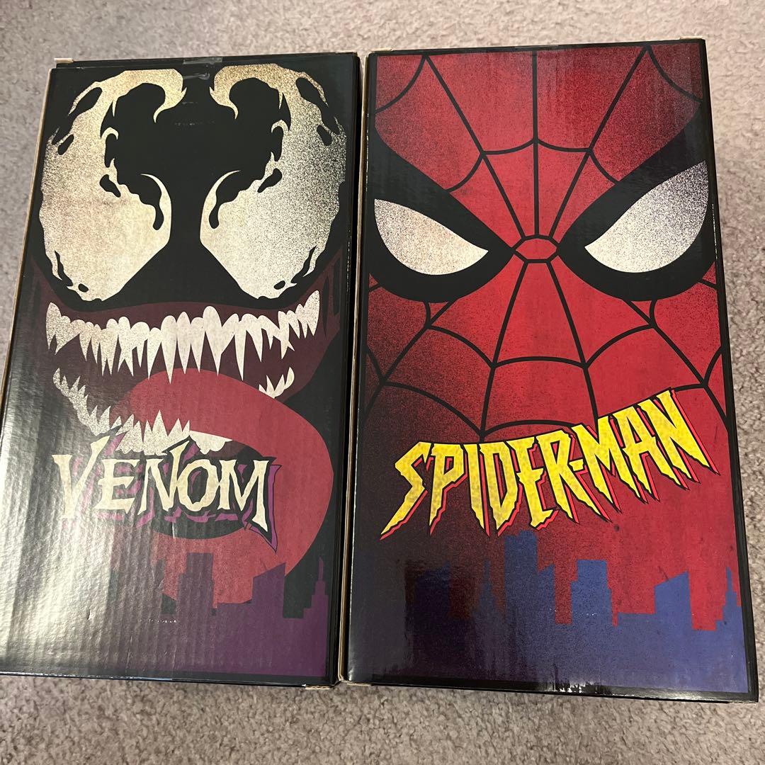 ベアブリックBE@RBRICK400%100スパイダーマンヴェノムハッピーくじ