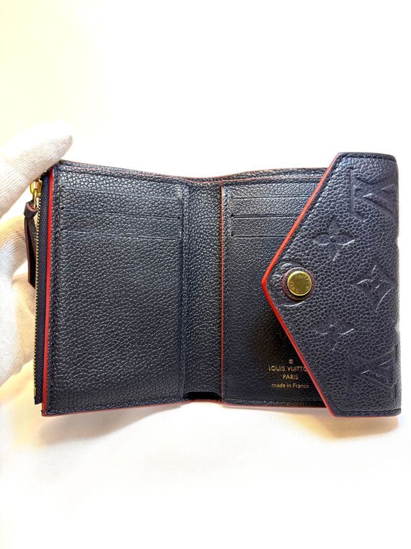 ルイヴィトンモノグラムアンプラント ポルトフォイユ ゾエ 三つ折り財布 RFID