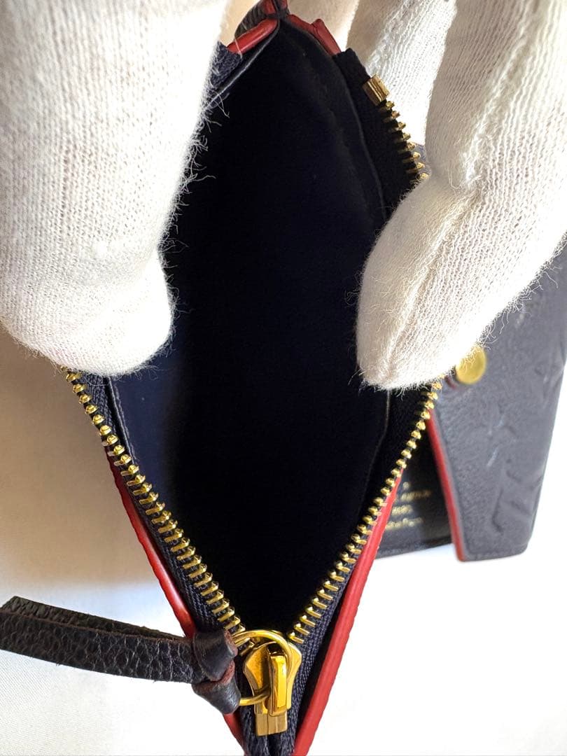 ルイヴィトンモノグラムアンプラント ポルトフォイユ ゾエ 三つ折り財布 RFID