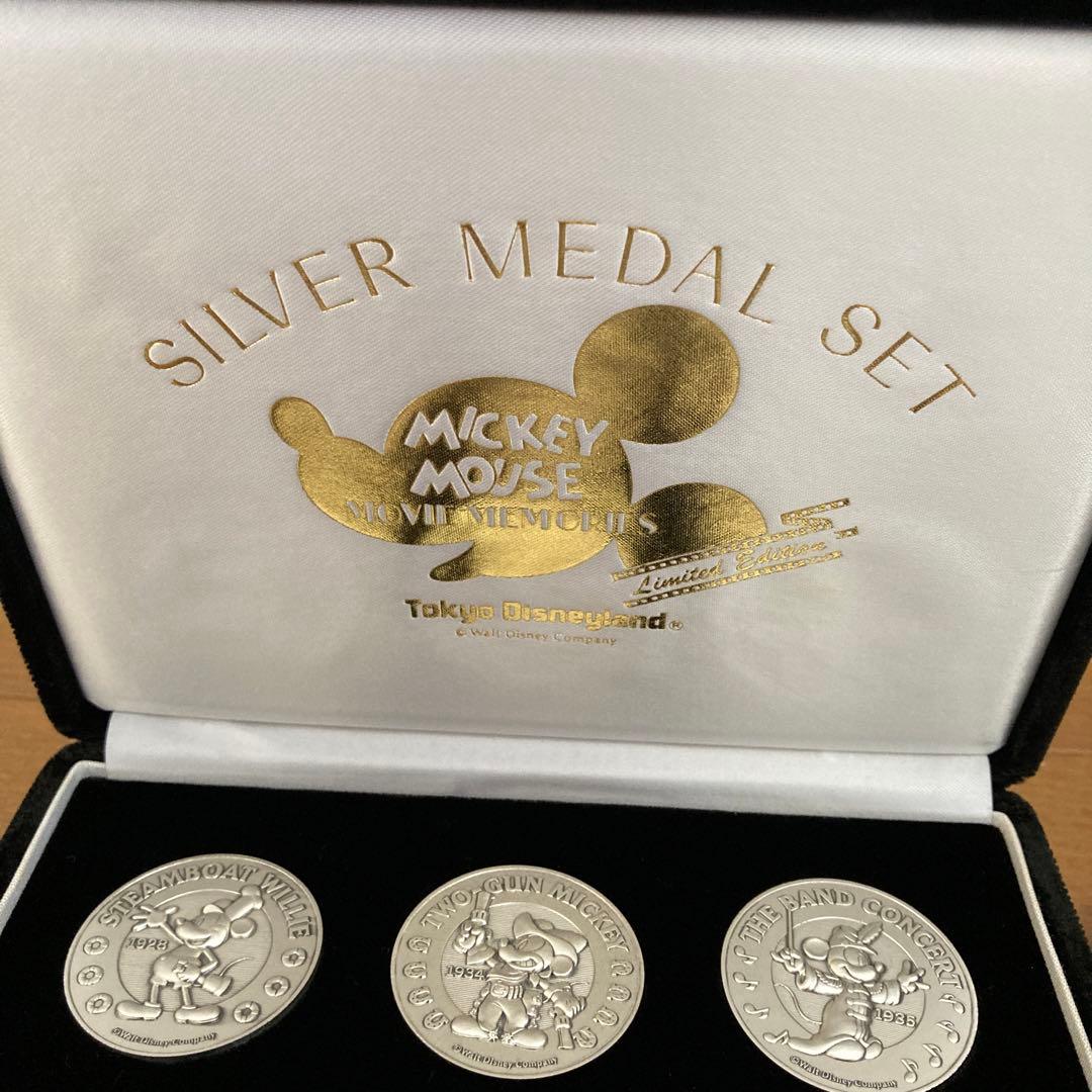 限定版500セット純銀製メダルセットミッキーマウスムービーメモリーズ