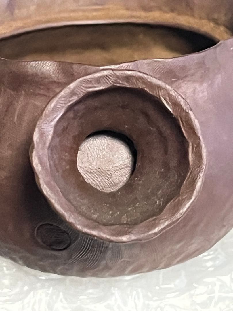 急須　紫泥　透彫　萬古焼　春山