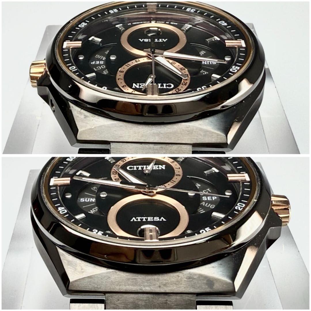 美品【稼働】シチズン 腕時計 アテッサ エコドライブ チタン サファイアガラス