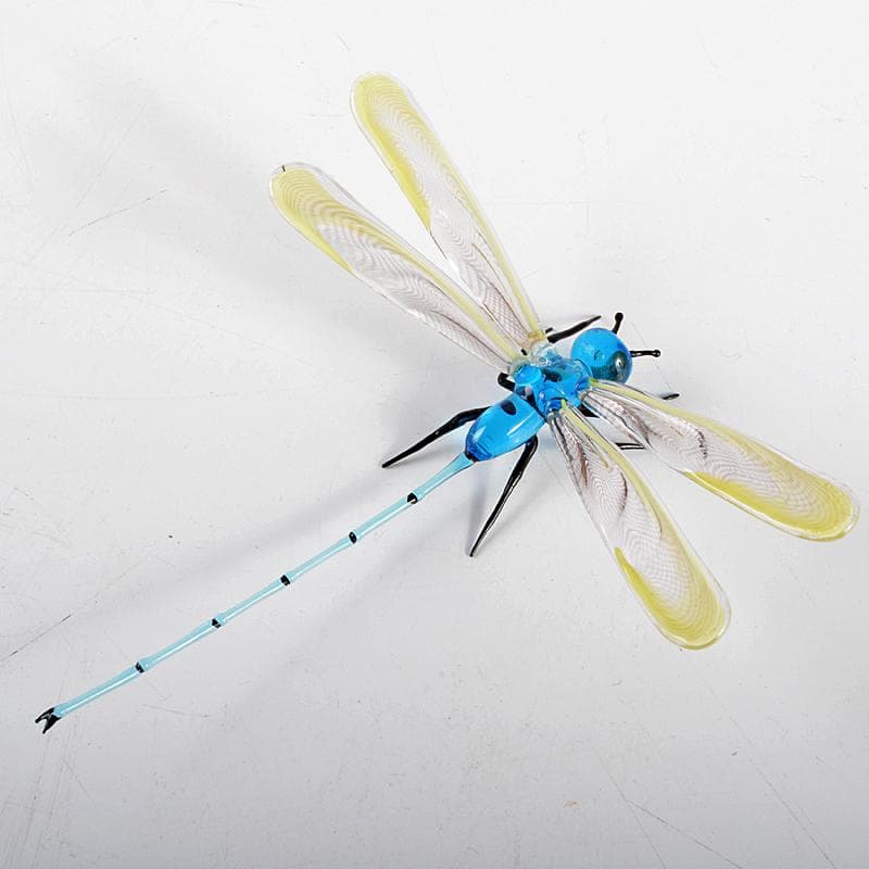 ガラス細工 蝶 蜻蛉 置物 5点まとめて F R6001