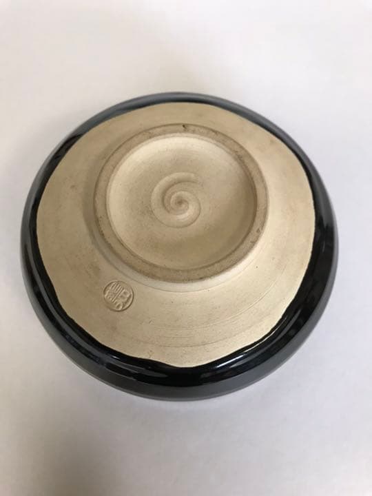 三ツ井為吉 深厚釉 抹茶碗 K47 共箱 布 陶歴付き