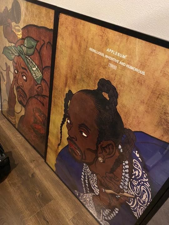 アップルバム ポスター 5枚セット 浮世絵 HIPHOP 額縁オマケ APPLEBUM