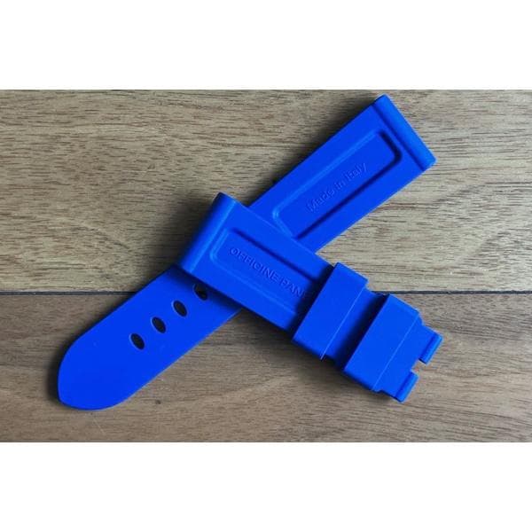 PANERAI パネライ 純正 24mm 尾錠用 ラバー ベルト ブルー