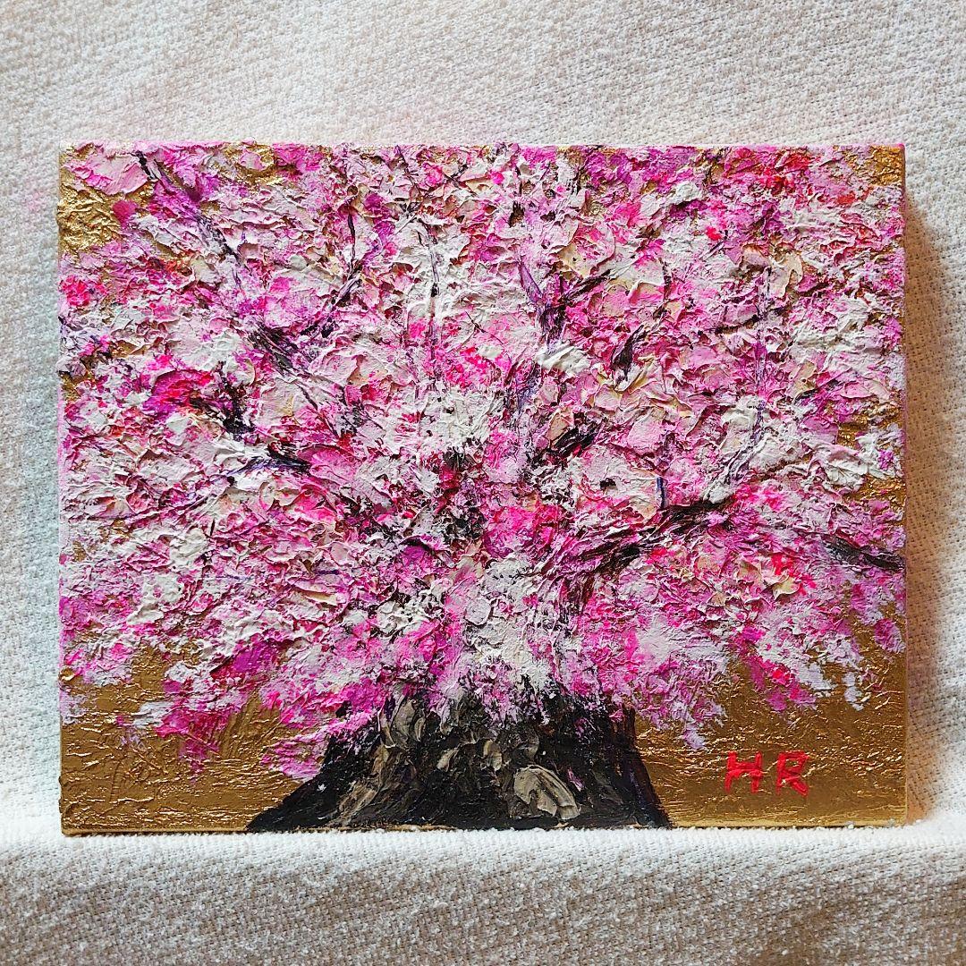 油絵 絵画【大桜】