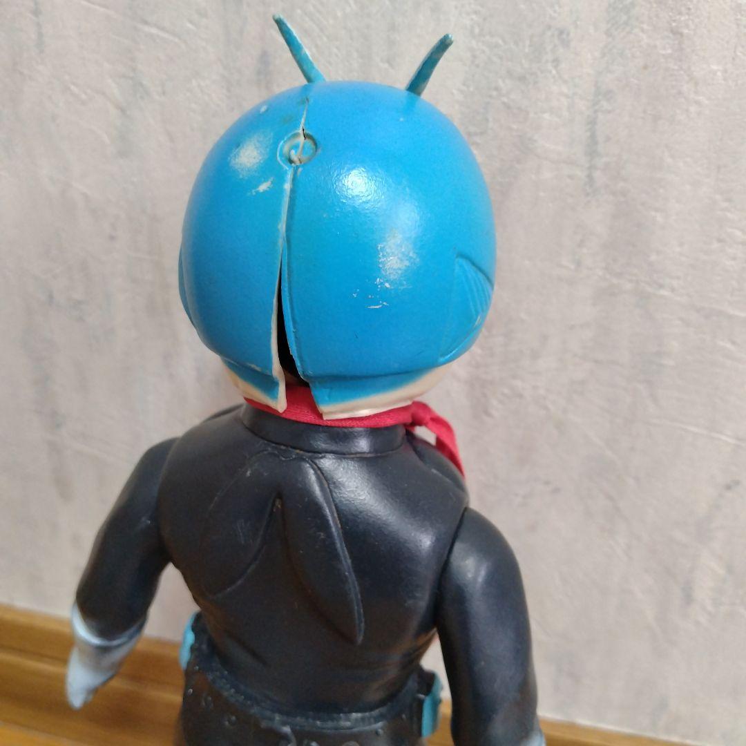放映当時物　大サイズ　仮面ライダー　昭和レトロ　貴重なブルーマスク　面取れ