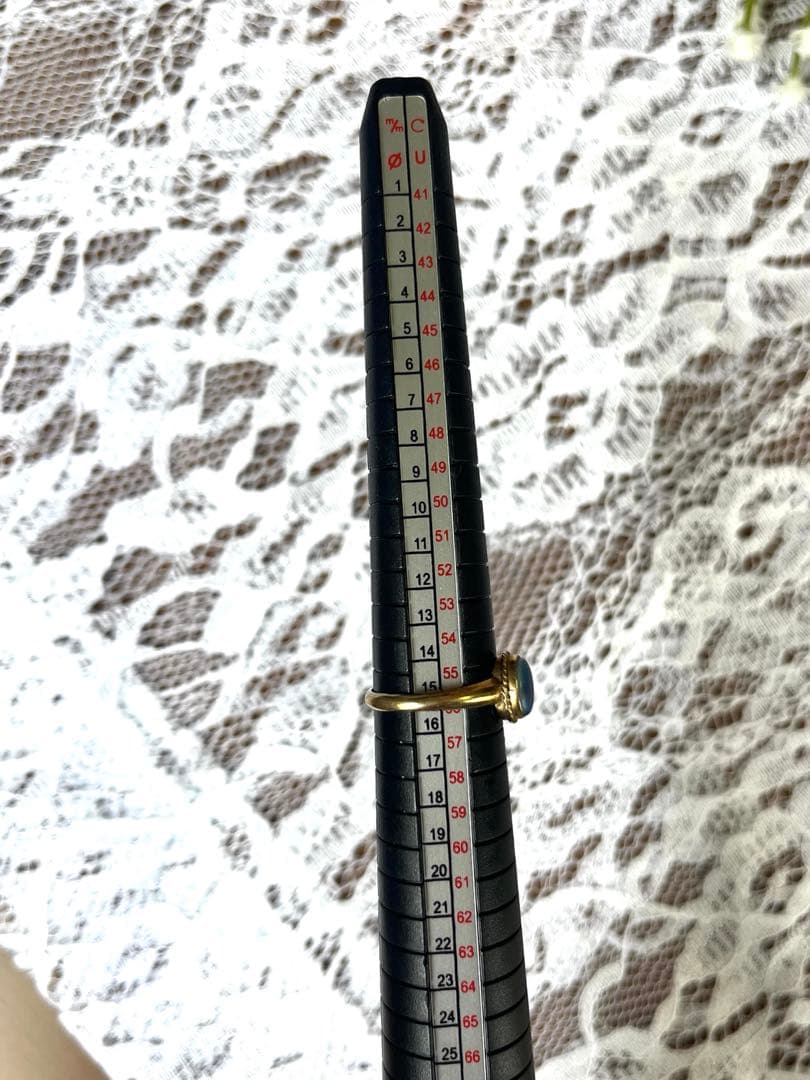 【現品限り】英国 張り合わせ石 ビンテージ オパール　リング 指輪 1974年