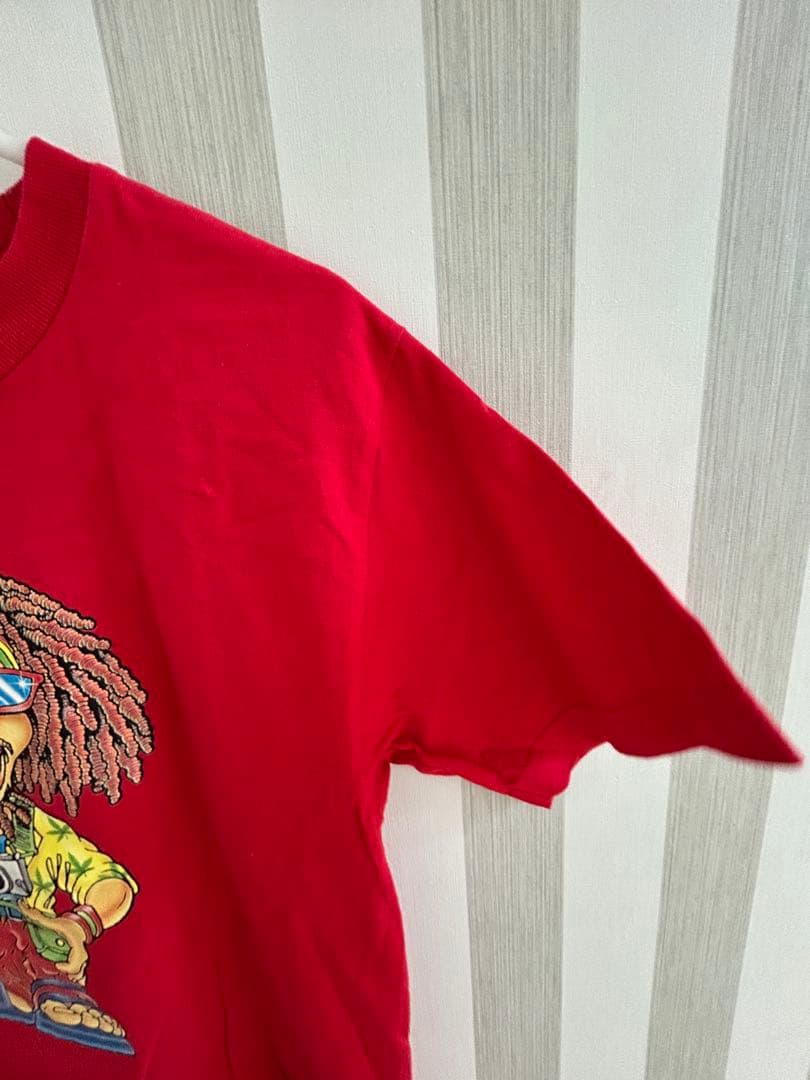 ヴィンテージTシャツ古着 レッド Sサイズ レゲエ