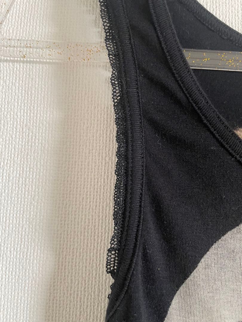 ヒステリックグラマー　スカルベリー　レースタンクトップ　黒