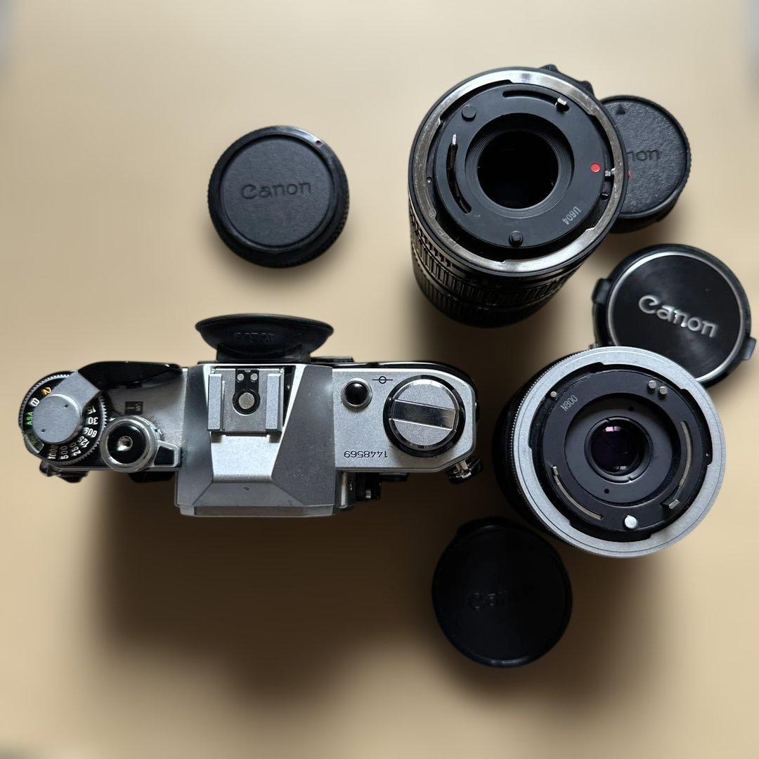 Canon AE-1 フィルム一眼レフカメラセット - メルカリ