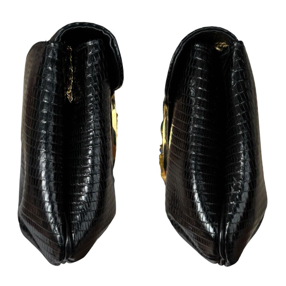 濱野　ハマノ　チェーンバッグ　クラッチバッグ　2way サンピエトロ　リザード