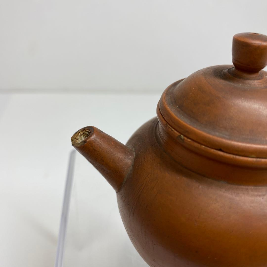 中国清時代 惠孟臣 朱泥急須 幅約10.2㎝ トヒサ 東さ