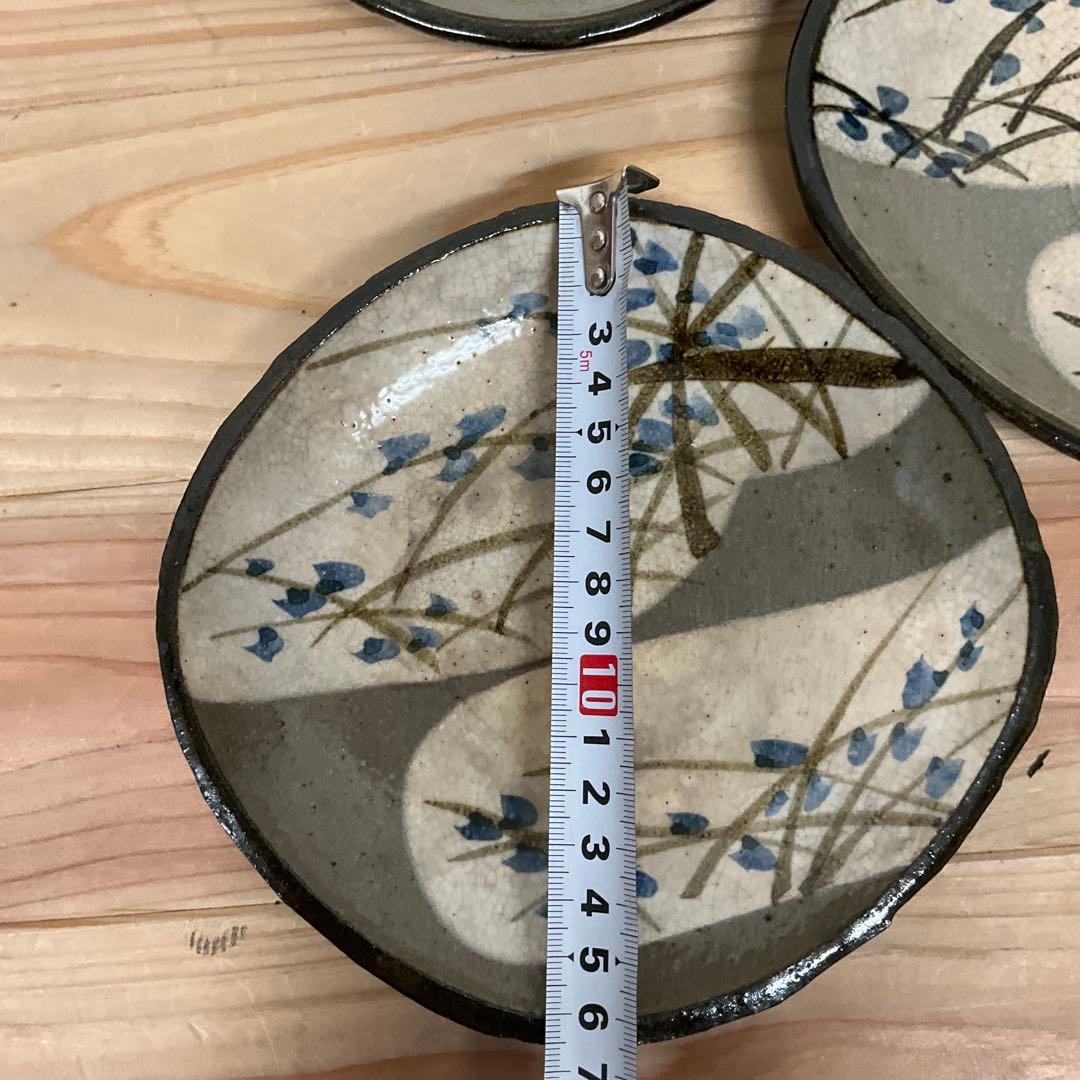 ６代　清水六兵衛　鉄絵秋草紋向付　5客