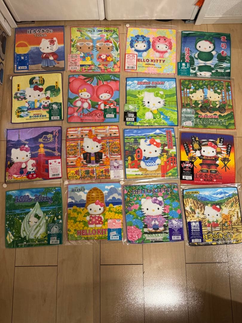 ハローキティ タオルセット 89枚+キティキーホルダー・シャーペン・ボックス2個