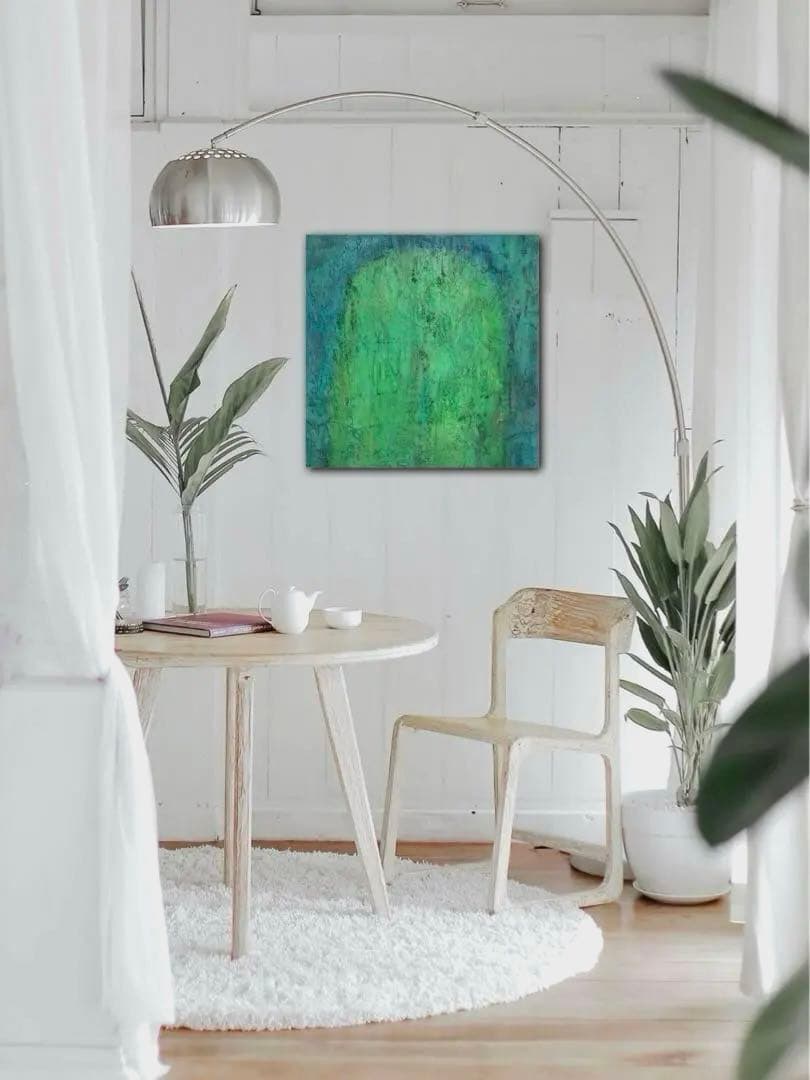 絵画 アクリル画 北欧 アート 抽象画 爽やか インテリア おしゃれ グリーン