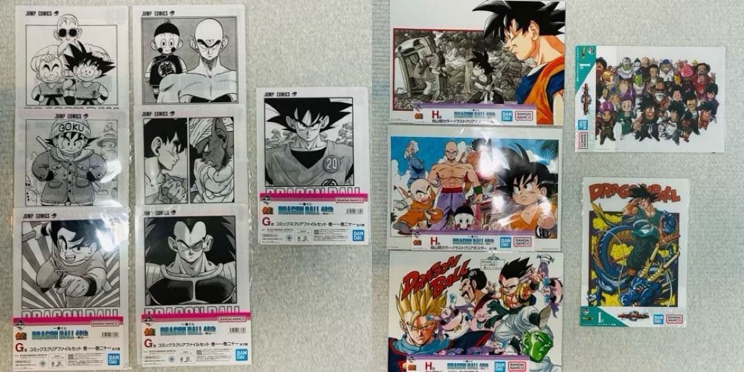 一番くじ　ドラゴンボール　40th　其之一 　クリアポスター　クリアファイル 一番くじ DRAGON BALL 40th 〜其之一〜 A賞B賞 クリア