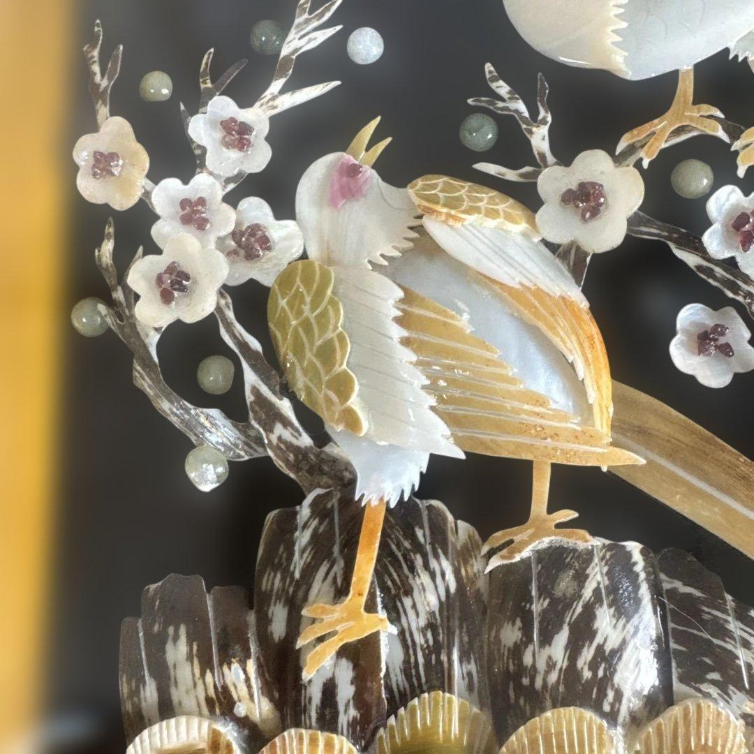 貝殻細工 鳥と花のアート作品 - メルカリ