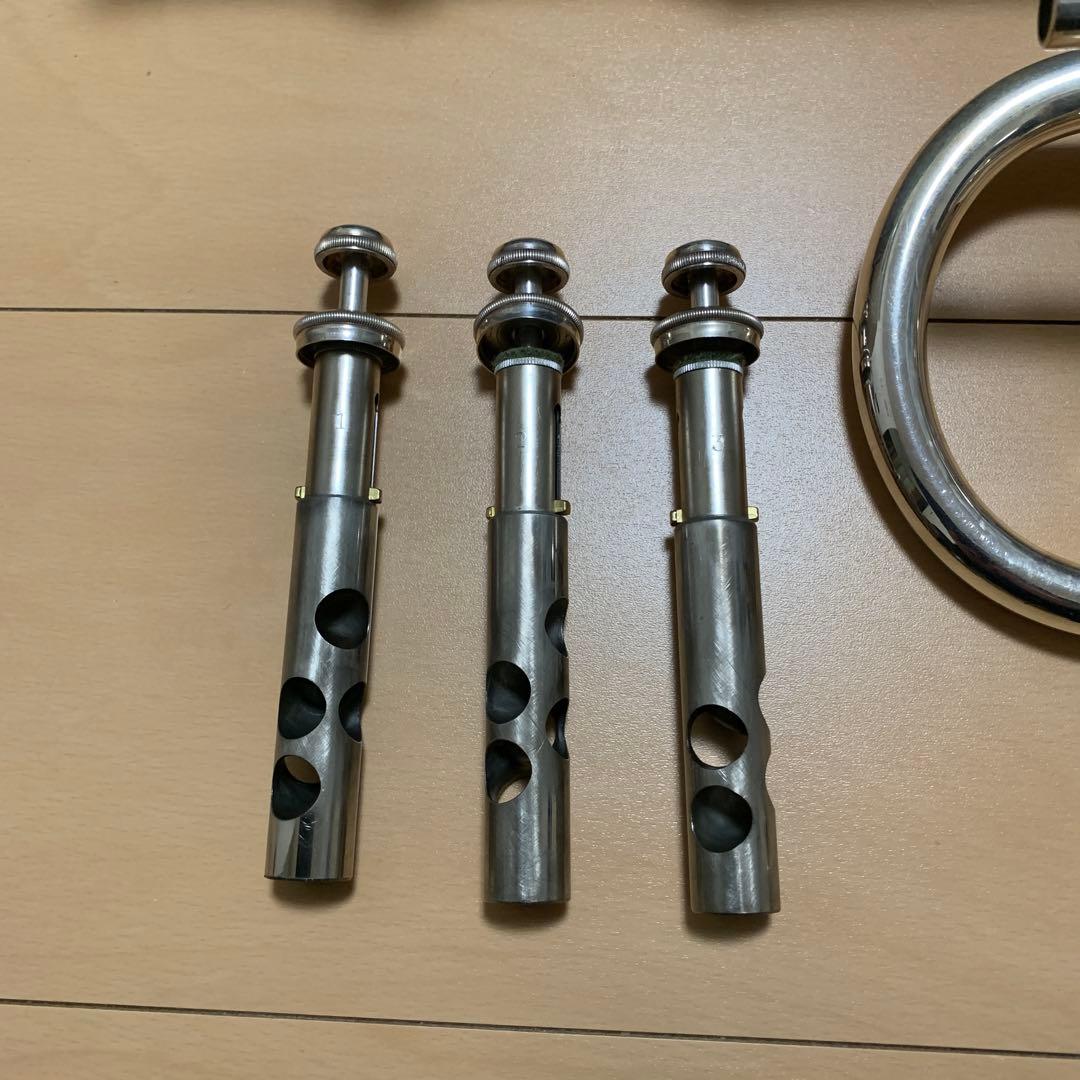 コルネット本体 シルバー 3バルブ ケース付き