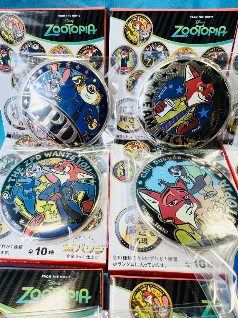 ズートピア 金バッジセット 全10種新品未開封品