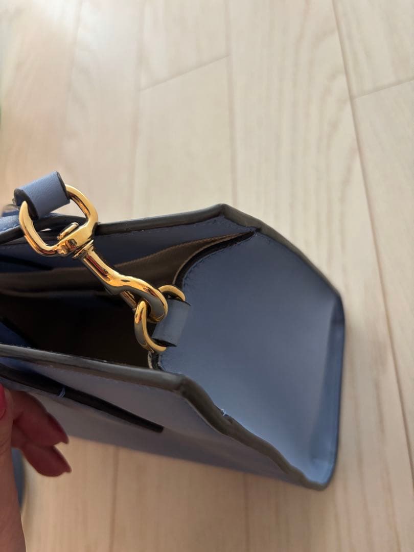 GUCCI リボン付きライトブルーハンドバッグ 日本限定