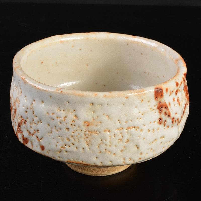 加藤唐九郎　一無斎（一ム斎）作　古志戸窯　志野茶碗　清水公照極め箱　FR7282