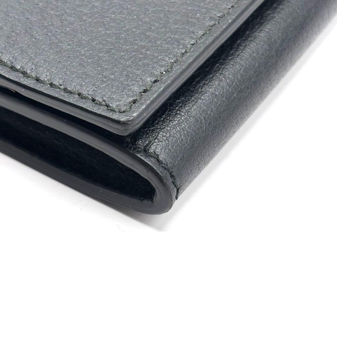 美品 グッチ ケース マーモント GG ゴールド ブラック レザー